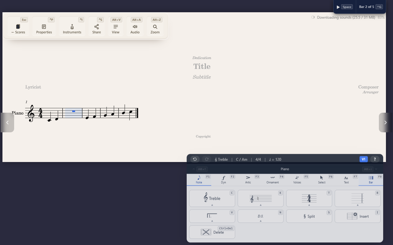 Adding and removing measures